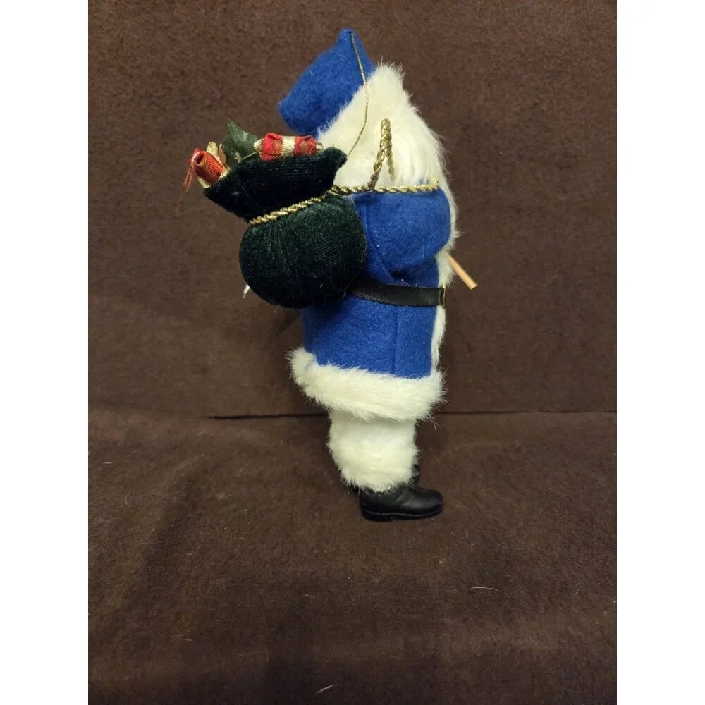 University of Kansas KU Jayhawk Santa Christmas Ornament Display 9.5‎ Inches